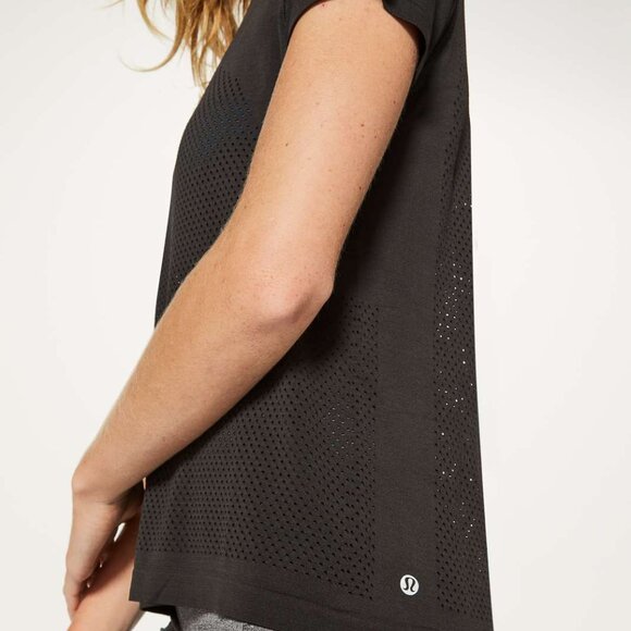 Lululemon Breeze By Short Sleeve | Black | Size 10 - Picture 6 of 6